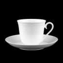 Fiori Weiss Kaffeetasse + Untertasse 2. Wahl